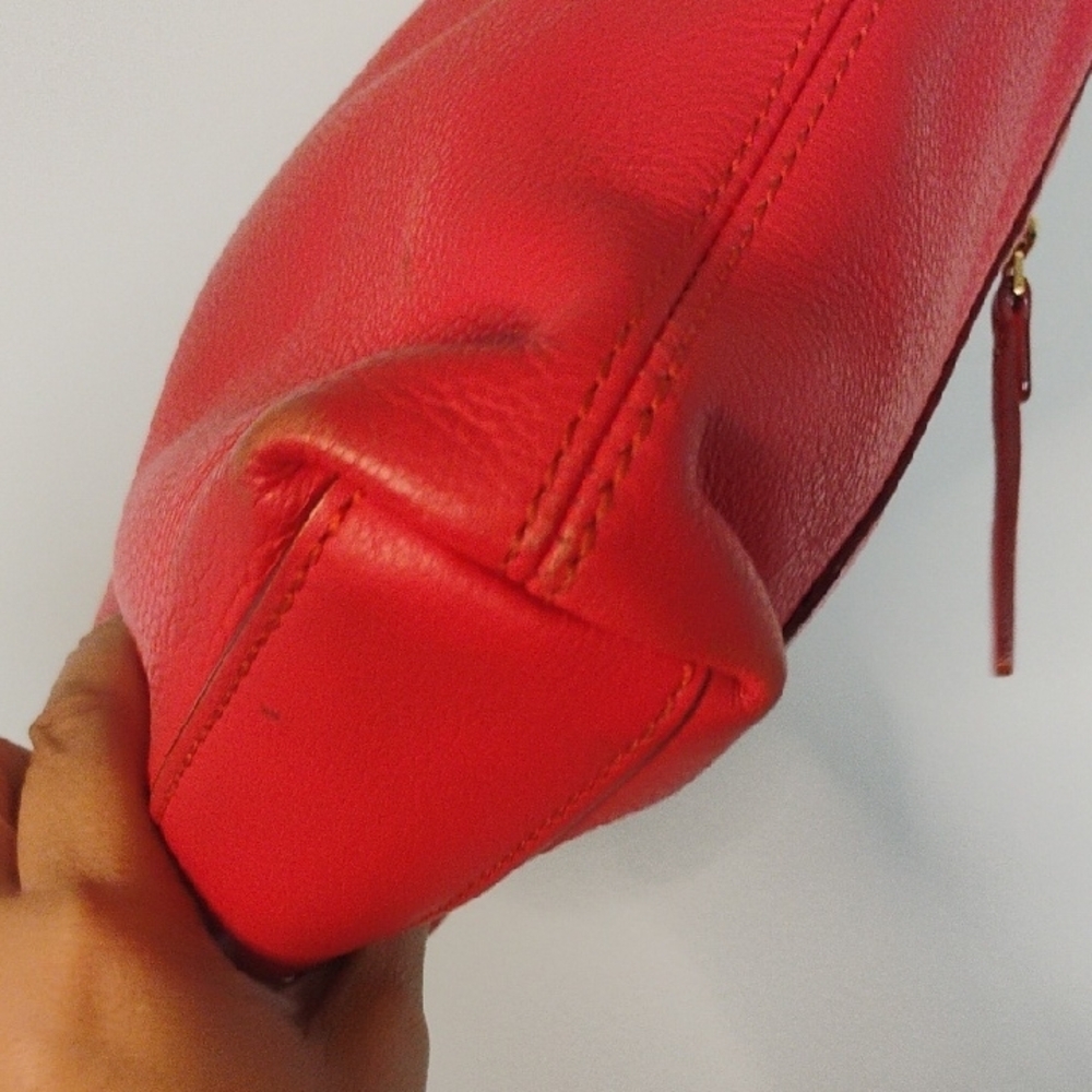 KATE SPADE Bold Coral Red Leather Crossbody Bag Classic Luxury Design - Picture 11 of 11